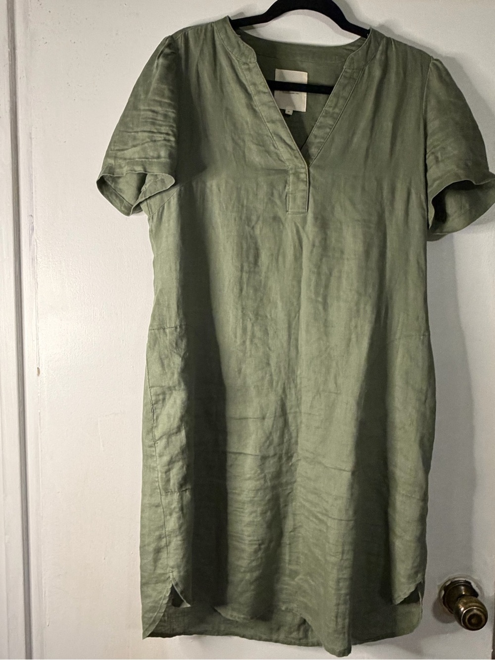 Part Two AminasePW 100% Linen Dress – Sage Olive Green – Size 34
